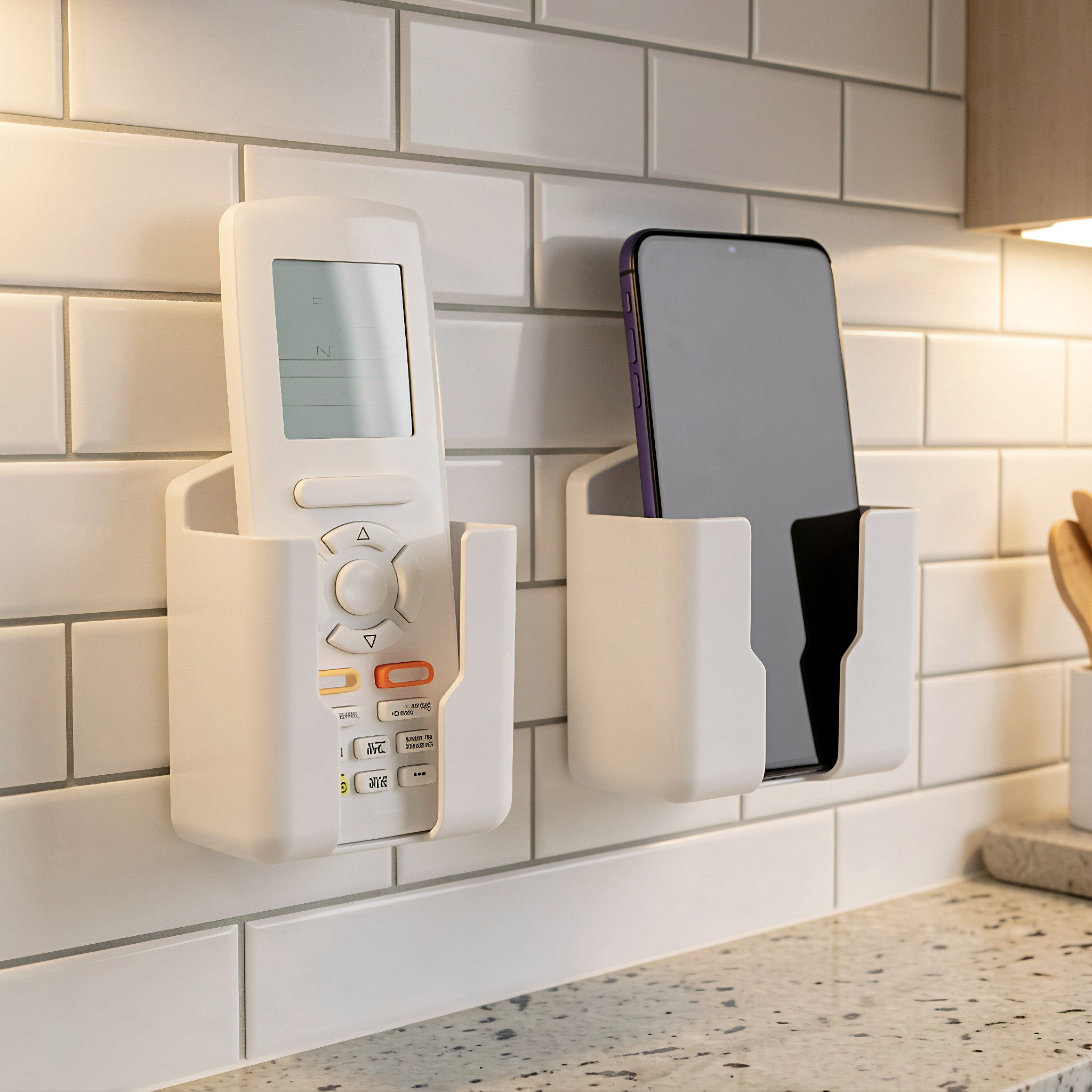 Food Storage Organizer - 壁掛け式充電収納ボックス 1個入り クリエイティブな穴あけ不要 リモコンオーガナイザー 寝室 キッチン