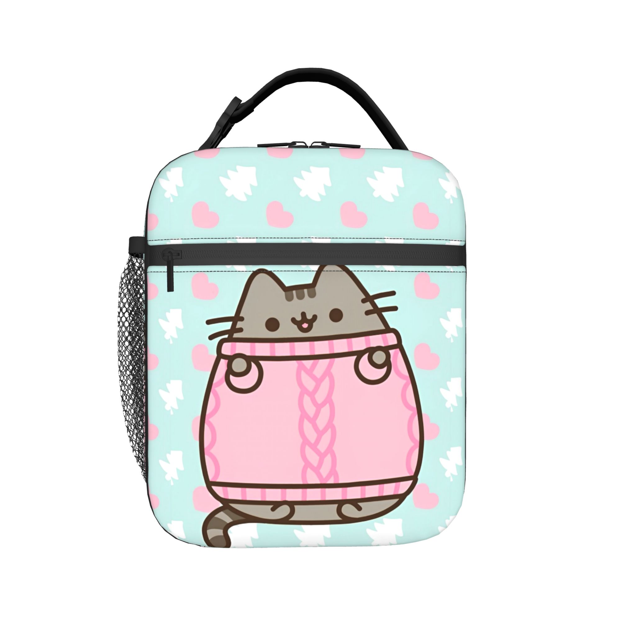 Food Storage Ideas - かわいい猫断熱ランチバッグポータブル P-Pusheencats 食事容器クーラーバッグランチボックストート大学ピクニック食品保存袋