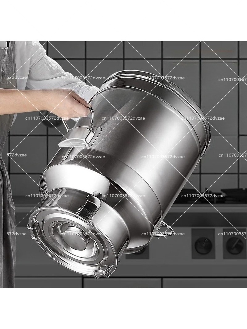 Food Storage Drums - 304ステンレス鋼製密閉ミルクバケツ、食品グレードオイルドラム、家庭用およびキッチン用貯蔵タンク
