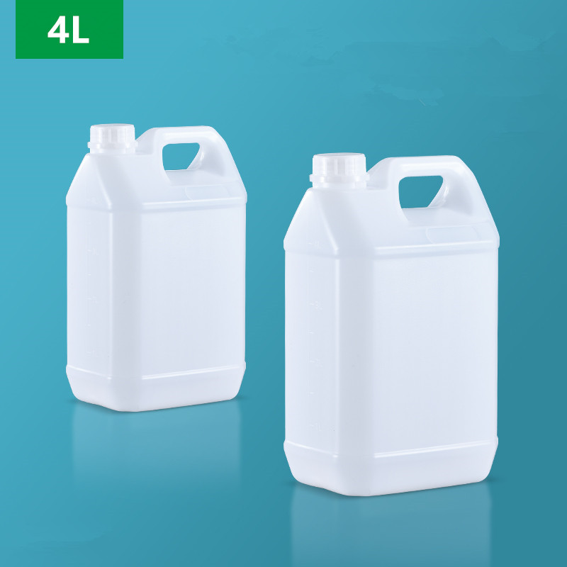 Food Storage Drums - 空のプラスチックジャーリー,4l,プラスチック,食品グレード,hdpe,ローション用,詰め替え可能な容器,収納容器