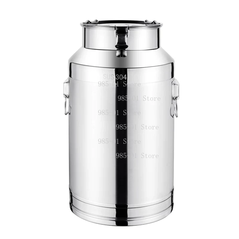 Food Storage Drums - 食品グレード304ステンレス鋼製密閉貯蔵タンク、家庭用およびキッチン用ミルクバケツとオイルドラム