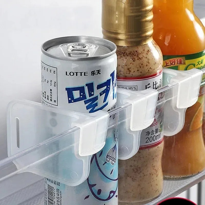 Food Storage Organizer - 冷蔵庫仕切りサイドドアオーガナイザー、食品保存とキッチン整理用の調節可能な仕切りクリップ