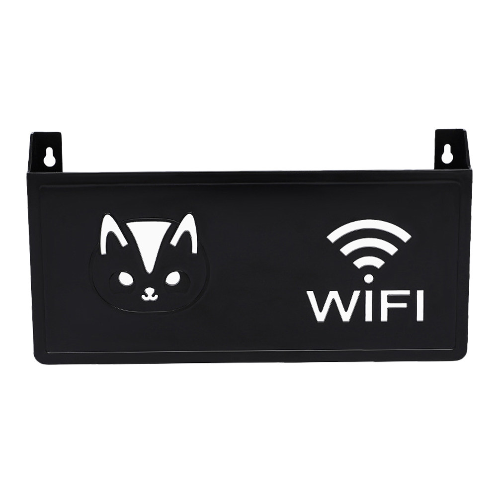 Food Storage Organizer - 壁掛けルーター収納ボックス装飾WiFiホルダーオーガナイザー省スペースルーターハイダーボックスケーブル管理換気棚