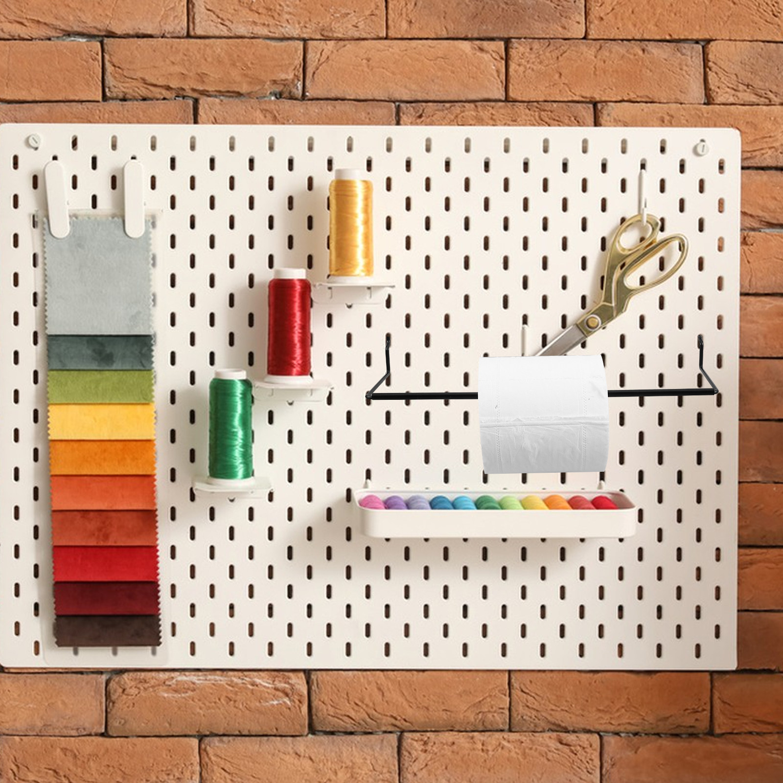 ペグボードメタルキッチンラックペーパータオルホルダー多機能収 - Food Storage Organizer のレビューと価格