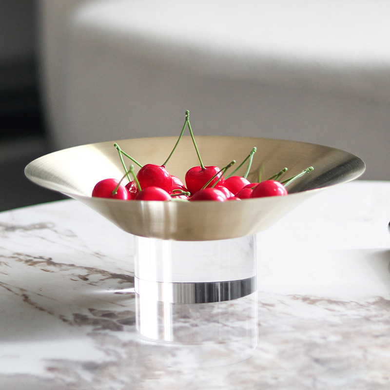 正方形の不規則な金属製フルーツトレイ、ガラスベース、ホームコ - Food Storage Glass Round のレビューと価格