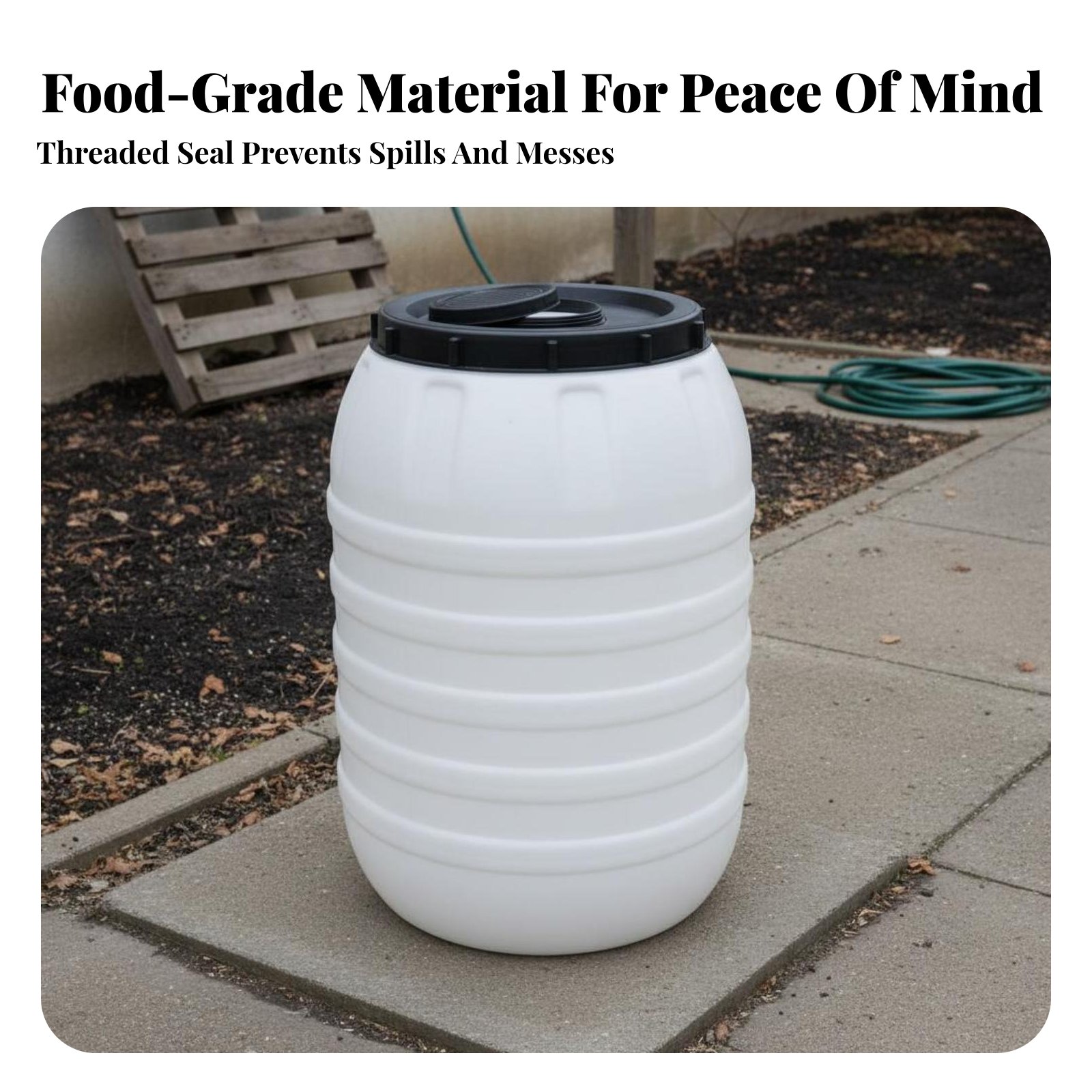 食品グレードのプラスチック製バレル、気密性のある蓋付き、食品 - Food Storage Drums のレビューと価格