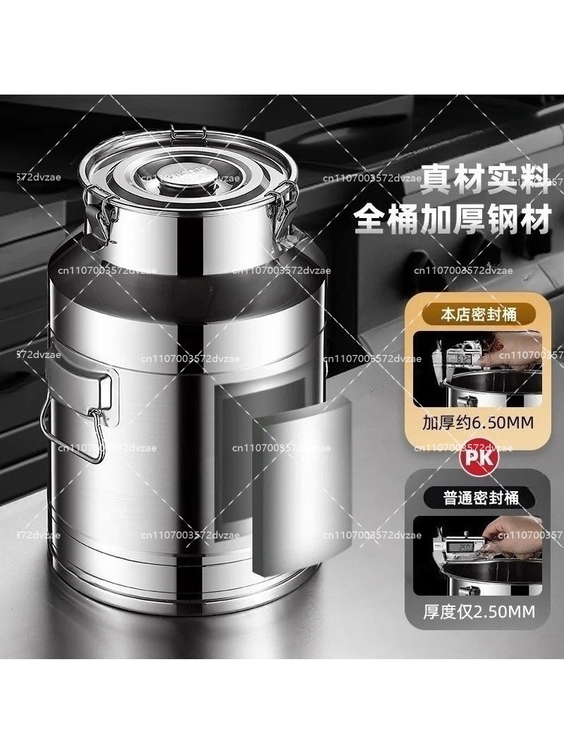 304ステンレス鋼製密閉ミルクバケツ、食品グレードオイルドラ - Food Storage Drums のレビューと価格