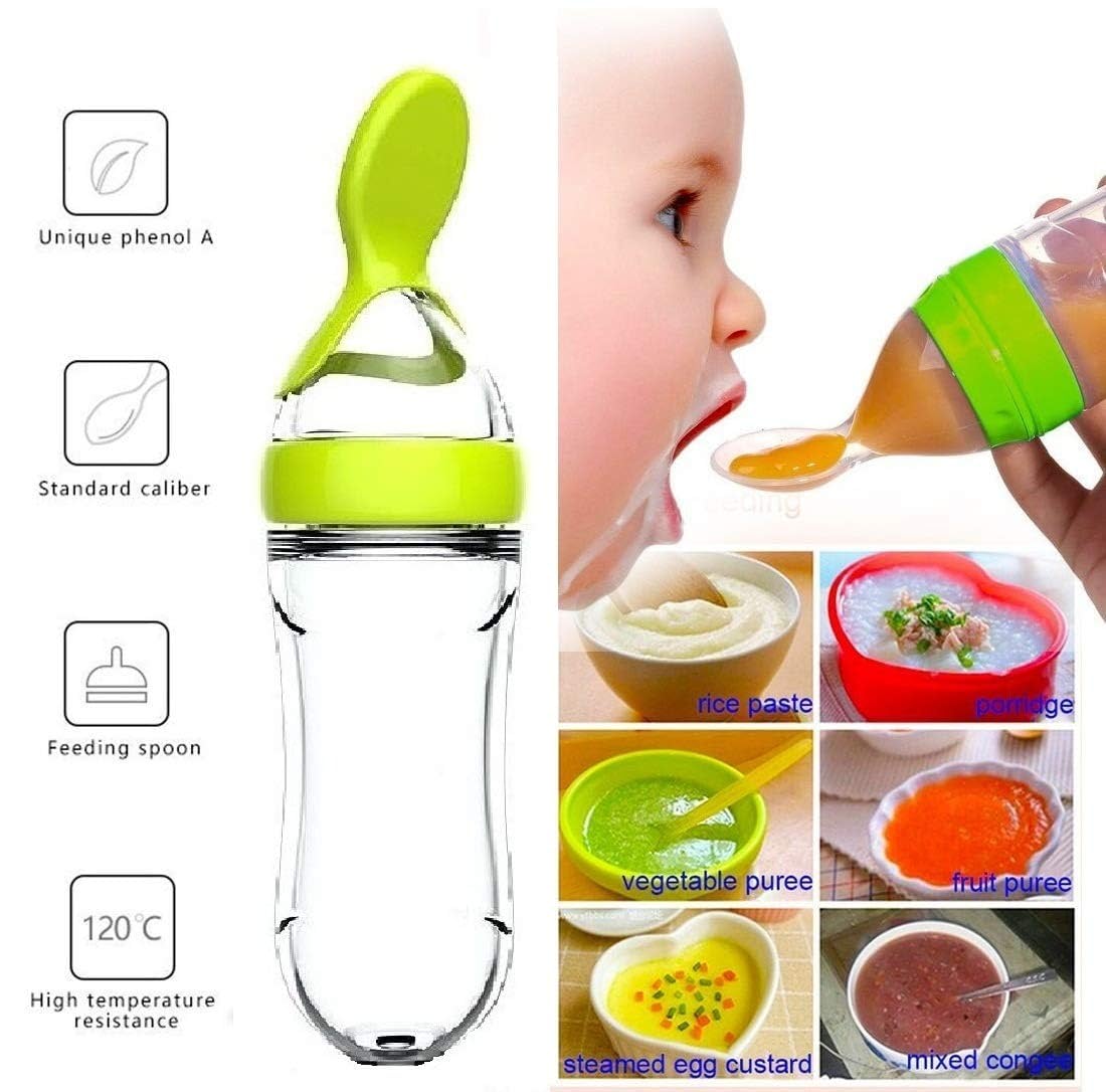 絞り哺乳瓶カップシリコーン新生児おしゃぶりトレーニングライス - Food Storage Drums のレビューと価格