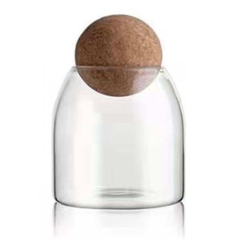 ABGR-5X 透明ガラス瓶、気密丸型コルク付きガラス製食品 - Food Storage Glass Round のレビューと価格
