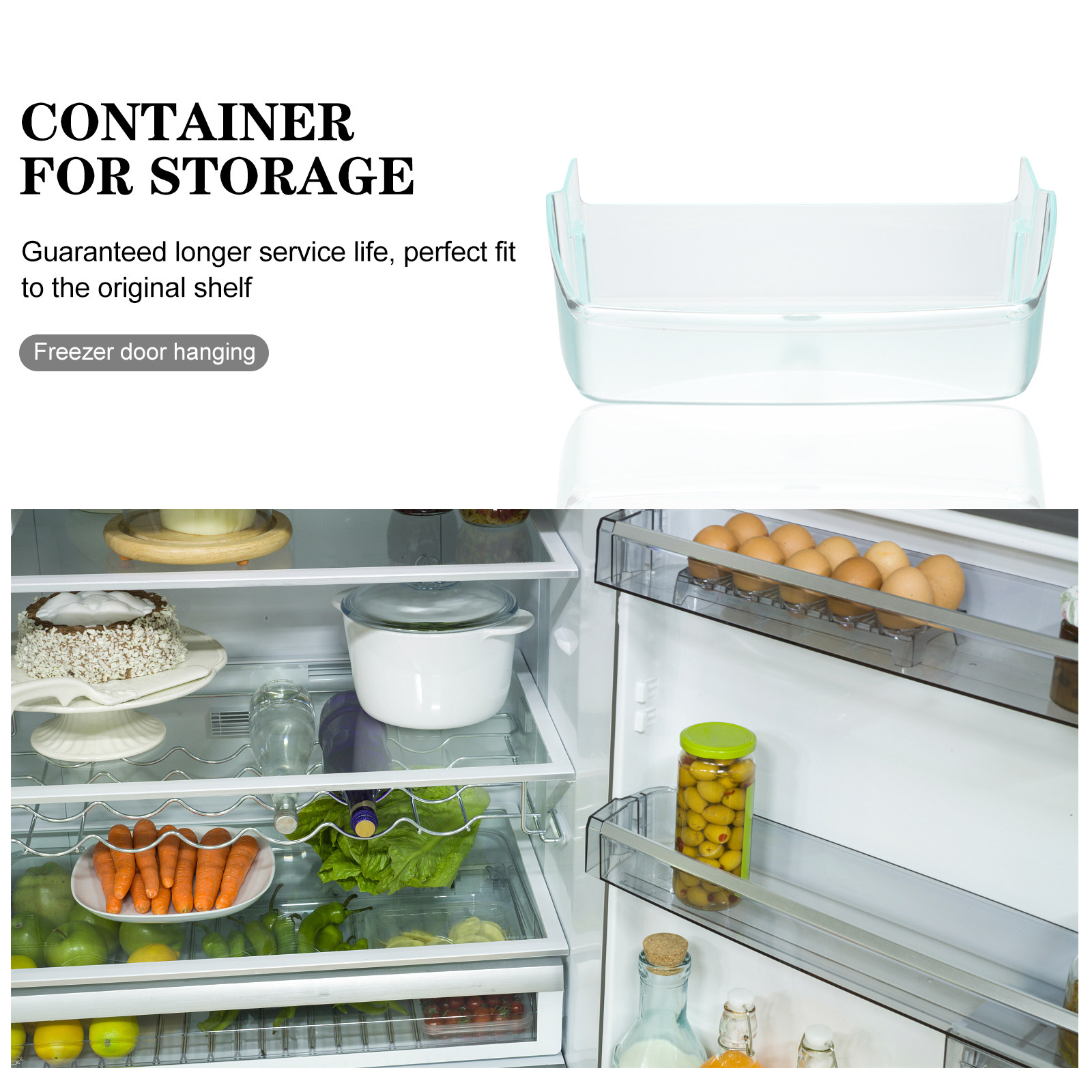 プラスチック製冷蔵庫サイドドアオーガナイザー 大容量冷蔵庫サ - Food Storage Organizer のレビューと価格