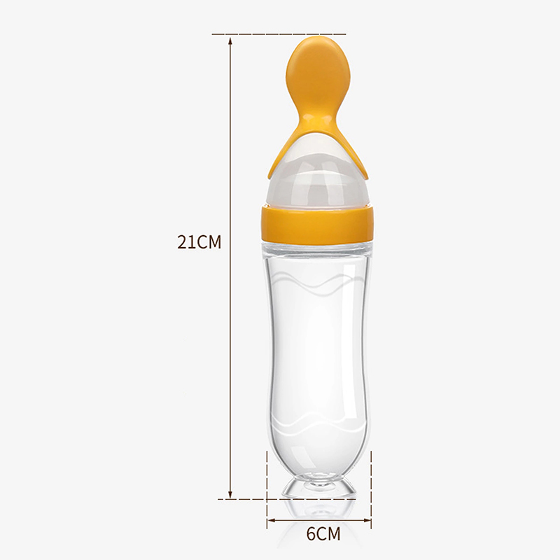 絞る哺乳瓶シリコーン新生児トレーニング米シリアル食品スプーン - Food Storage Drums のレビューと価格