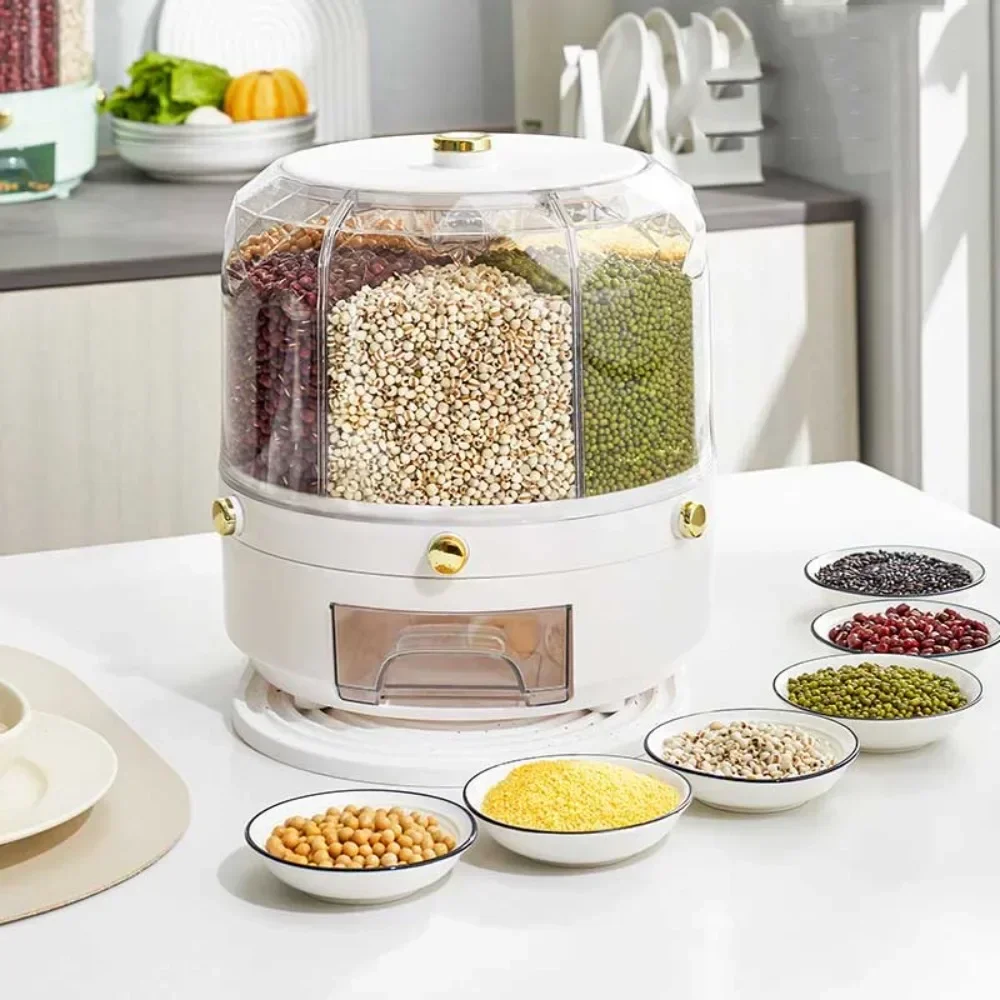 食品グレード回転式穀物ディスペンサー大容量米収納容器引き出し - Food Storage Dispenser のレビューと価格