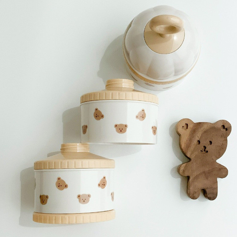 かわいいクマの粉ミルクボックス離乳食アクセサリー新生児 3  - Food Storage Dispenser のレビューと価格