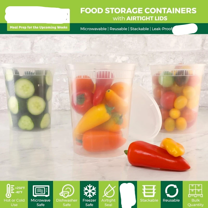 ふた付きプラスチックデリ容器、スライム、スープ、食事準備容器 - Food Storage Ideas のレビューと価格