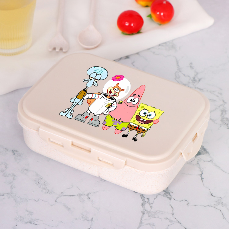 新しいスポンジボブスクエアパンテッドランチボックスアニメ漫画 - Food Storage Ideas のレビューと価格