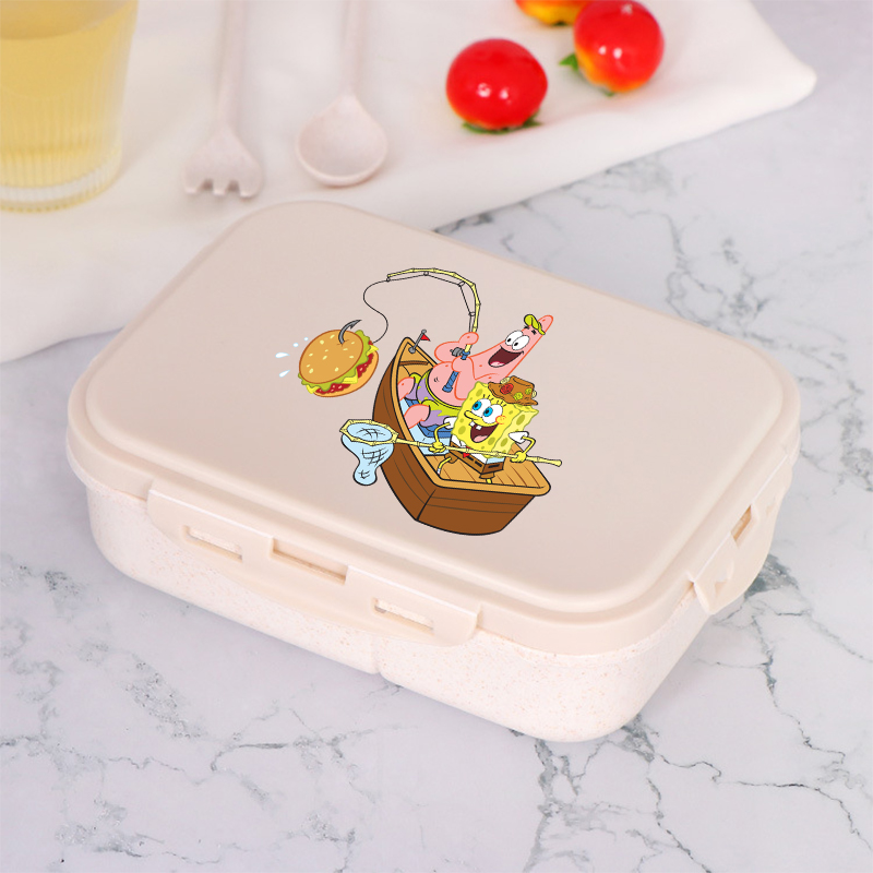 新しいスポンジボブスクエアパンテッドランチボックスアニメ漫画 - Food Storage Ideas のレビューと価格