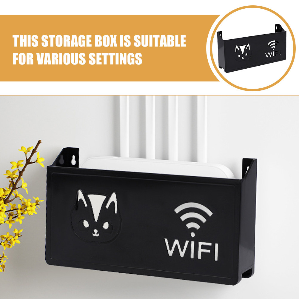 壁掛けルーター収納ボックス装飾WiFiホルダーオーガナイザー - Food Storage Organizer のレビューと価格