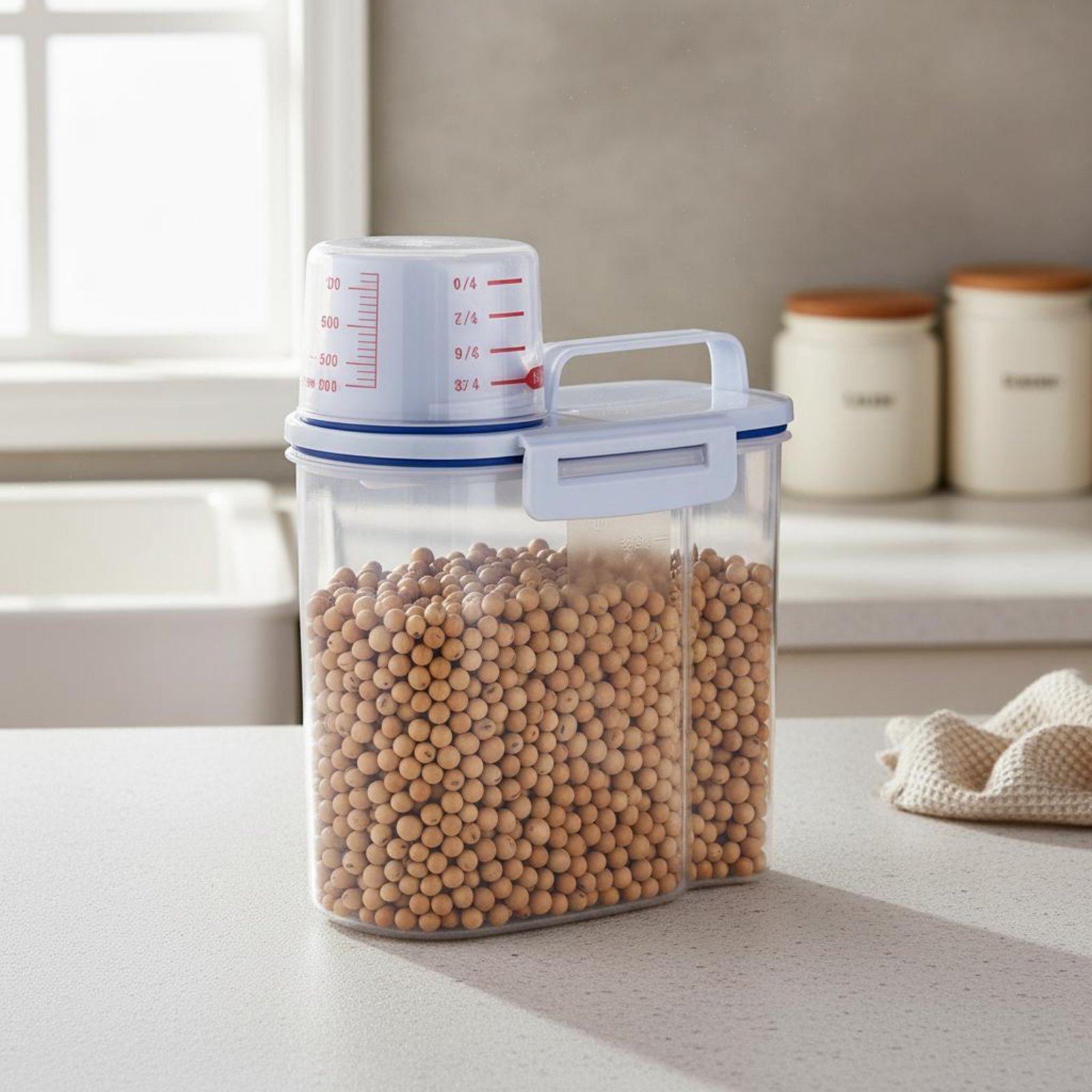 米収納容器 湿気防止 米びつ 計量機能付き 密閉食品保存容器 - Food Storage Dispenser のレビューと価格