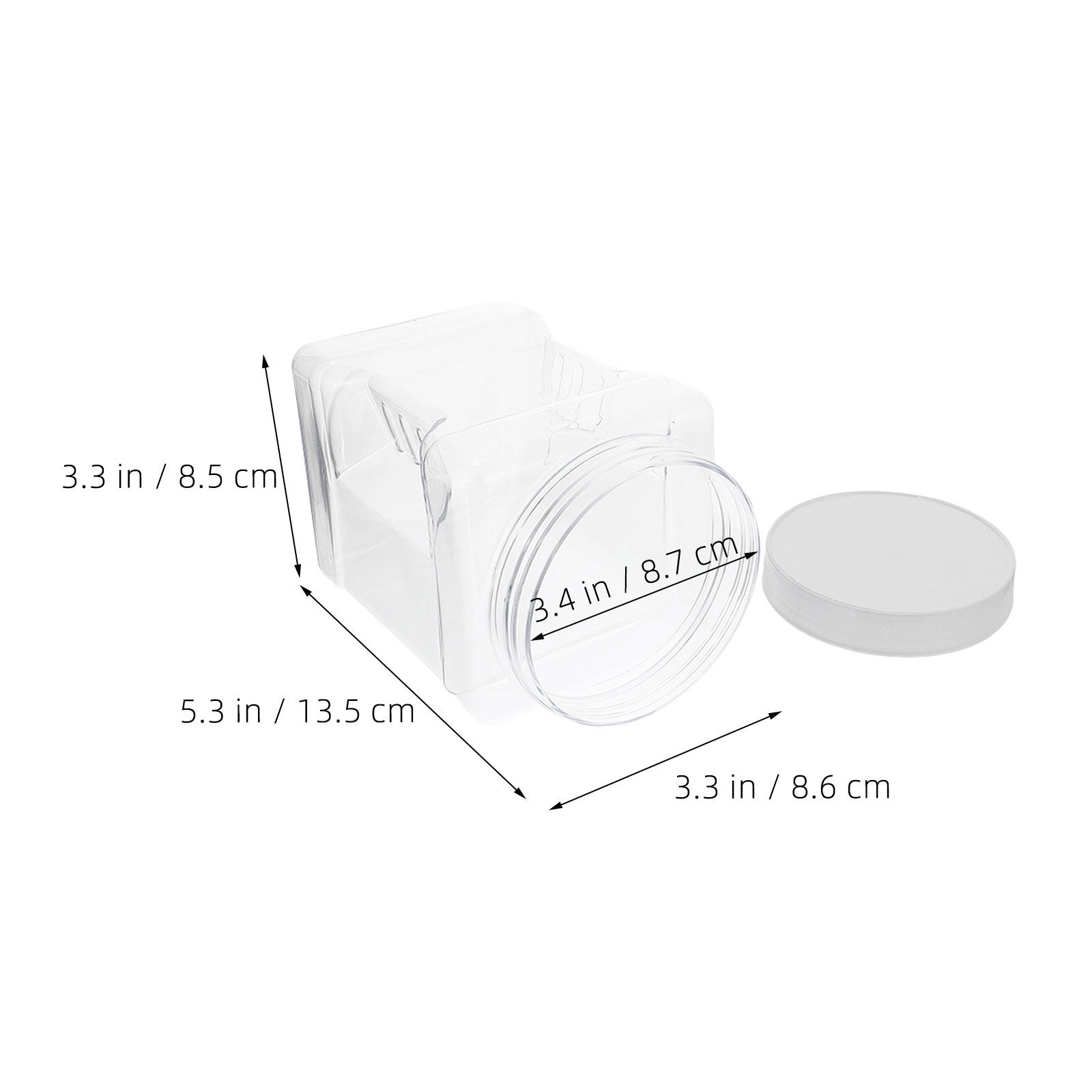 6個入り透明正方形密閉保存容器 広口プラスチック容器 再利用 - Food Storage Organizer のレビューと価格