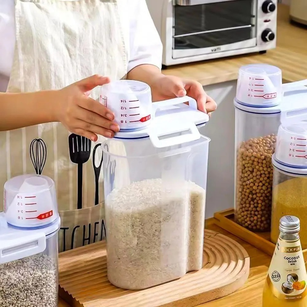 米乾物保存容器 BPAフリー 食品保存容器 プラスチック密封 - Food Storage Ideas のレビューと価格