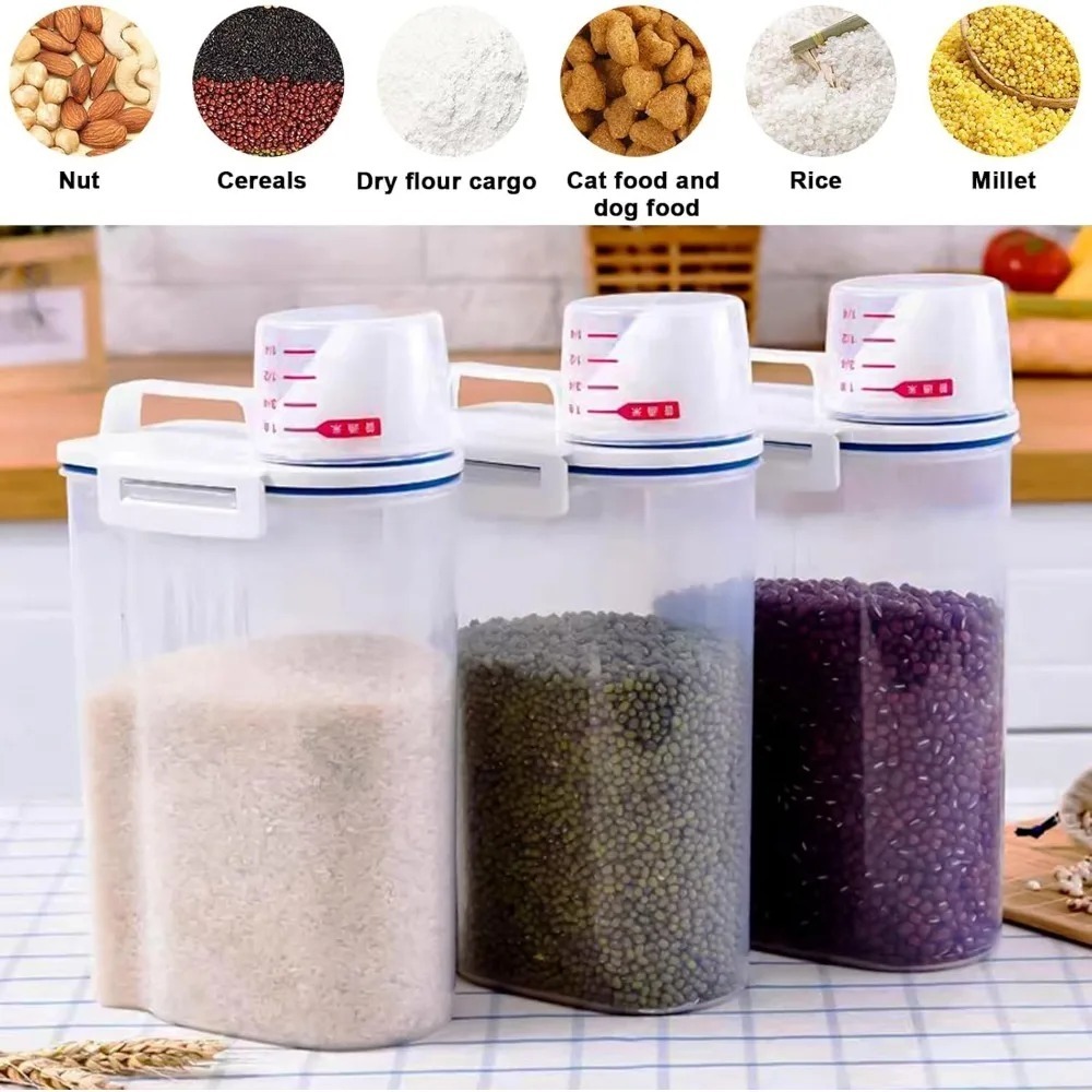米乾物保存容器 BPAフリー 食品保存容器 プラスチック密封 - Food Storage Ideas のレビューと価格