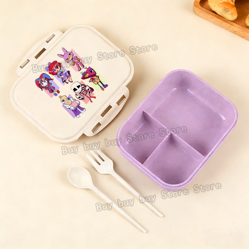 アニメアメージングデジタルサーカスランチボックスポータブル弁 - Food Storage Ideas のレビューと価格