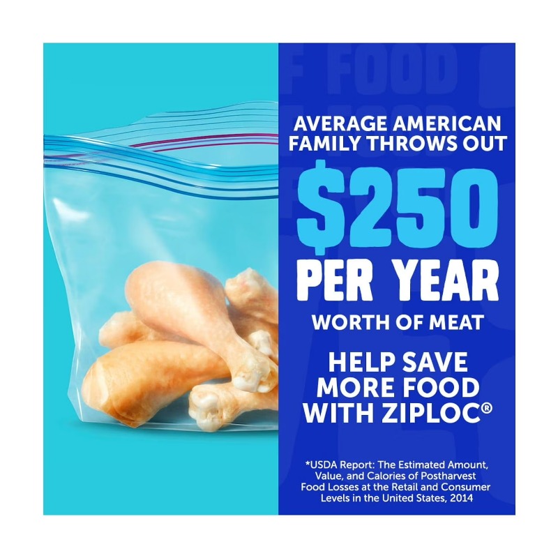 ブランドフリーザー ハーフガロン食品保存袋、グリップ＆シール - Food Storage Brands のレビューと価格